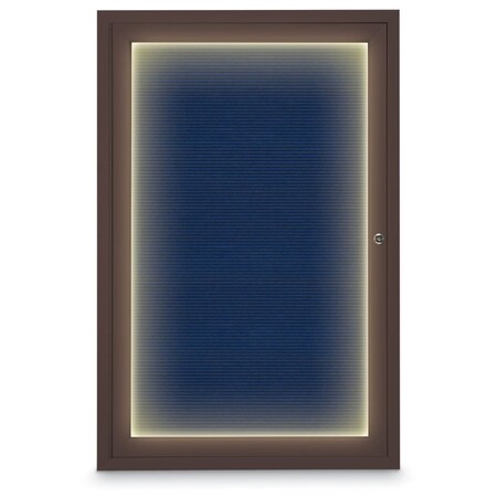 United Visual Products Hinge-less Radius Corkboard, 11"x13-1/2", Satin Alum Frame/Cinnabar UVEB1113R-SATIN-CINNABA